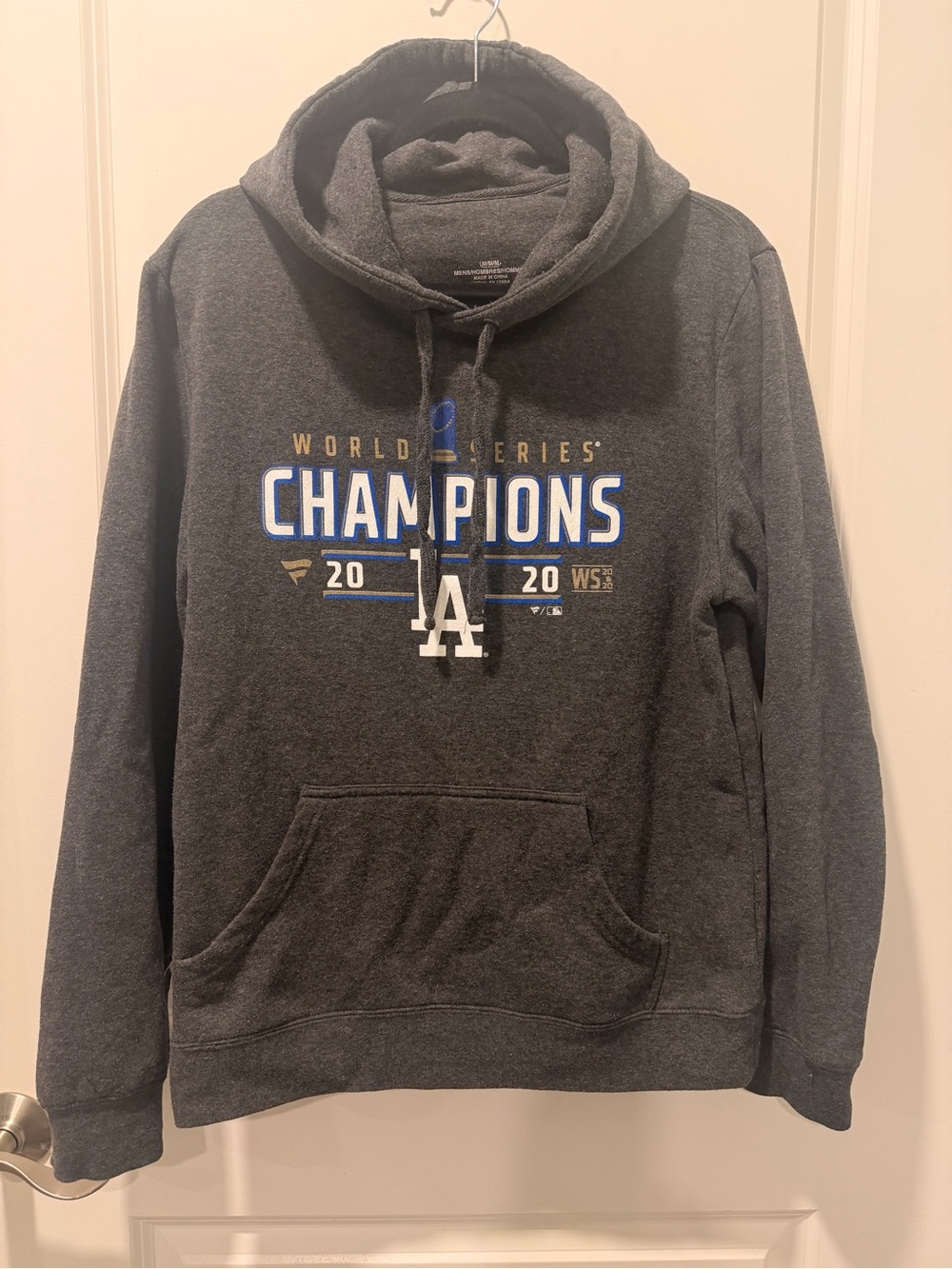 Fanatics LA Dodgers 2020 World Series Champions Hoodie Men’s M Gray MLB